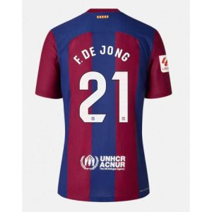 Barcelona Frenkie de Jong #21 Thuis tenue Mensen 2023-24 Korte Mouw