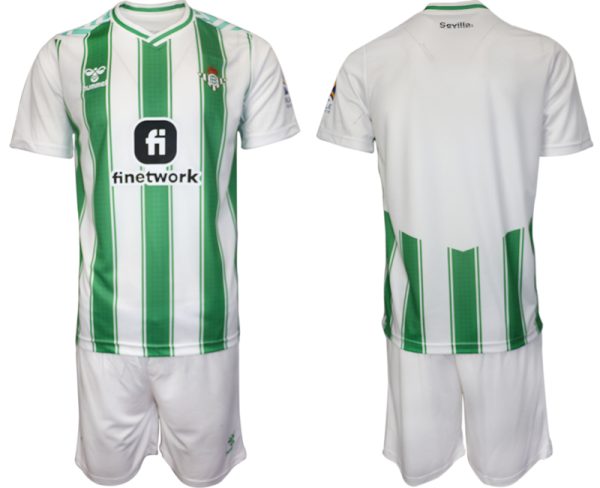 Real Betis Thuis tenue Voetbalshirts 2023-24 Korte Mouw (+ Korte broeken)