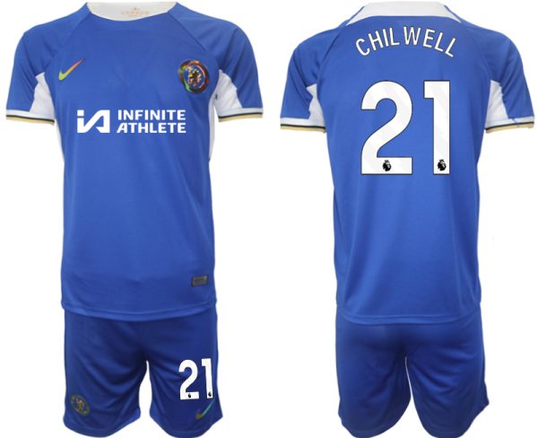 Chelsea Ben Chilwell #21 Thuis tenue Voetbalshirts 2023-24 Korte Mouw (+ Korte broeken)