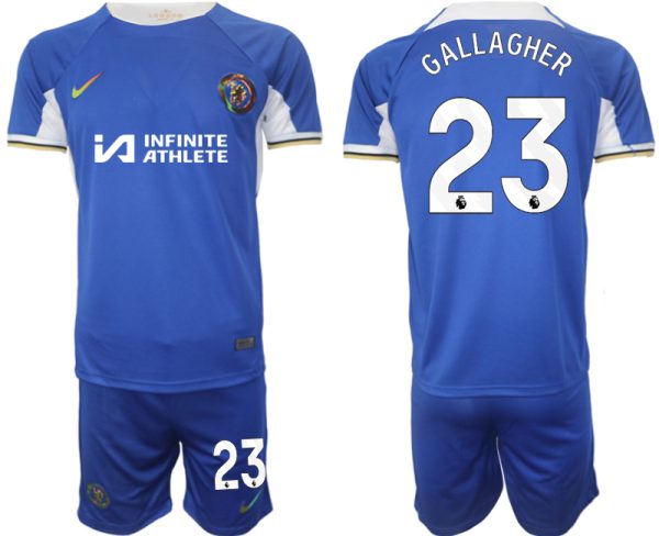 Chelsea Conor Gallagher #23 Thuis tenue Voetbalshirts 2023-24 Korte Mouw (+ Korte broeken)