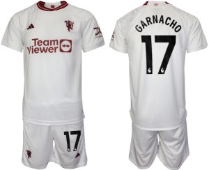 Manchester United Alejandro Garnacho #17 Derde tenue Voetbalshirts 2023-24 Korte Mouw (+ Korte broeken)