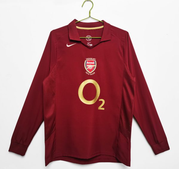 Arsenal 2005/06 Thuis tenue Lange Mouwen Retro Voetbalshirts