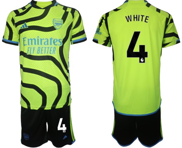 Arsenal Ben White #4 Uit tenue Voetbalshirts 2023-24 Korte Mouw (+ Korte broeken)