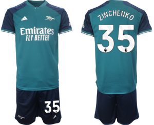 Arsenal Oleksandr Zinchenko #35 Derde tenue Voetbalshirts 2023-24 Korte Mouw (+ Korte broeken)