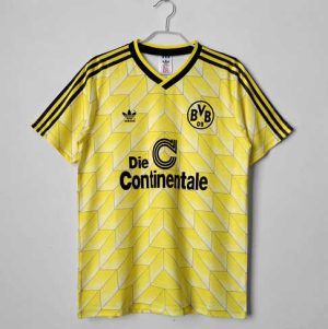 Borussia Dortmund 1988/1989 Thuis tenue Korte Mouw Retro Voetbalshirts