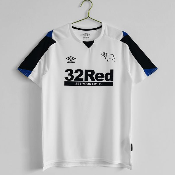 Derby County 2021/22 Thuis tenue Korte Mouw Retro Voetbalshirts