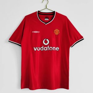 Manchester United 2000/02 Thuis tenue Korte Mouw Retro Voetbalshirts