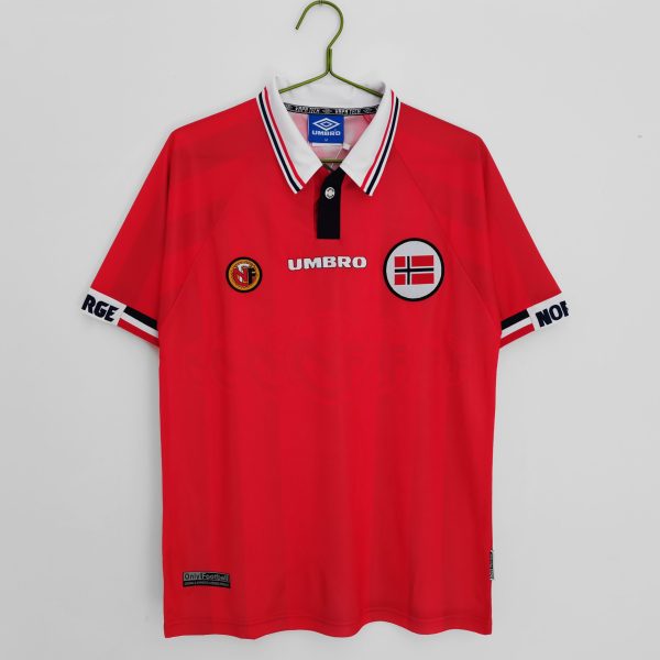 Norway 1998/99 Thuis tenue Korte Mouw Retro Voetbalshirts