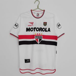 Sao Paulo 2000 Thuis tenue Ronde Nek Korte Mouw Retro Voetbalshirts