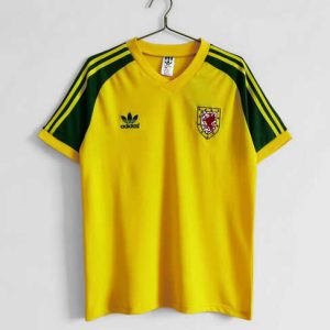 Wales 1982 Uit tenue Korte Mouw Retro Voetbalshirts