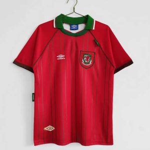 Wales 1994/96 Thuis tenue Korte Mouw Retro Voetbalshirts