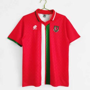 Wales 1996/98 Thuis tenue Korte Mouw Retro Voetbalshirts