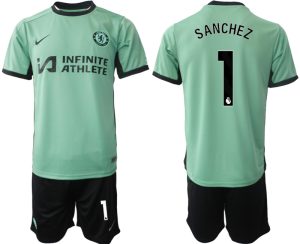 Chelsea Robert Sanchez #1 Derde tenue Mensen 2023-24 Korte Mouw (+ Korte broeken) Voetbalshirts