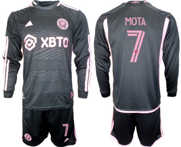 Inter Miami Jean Mota #7 Uit tenue Mensen 2023-24 Lange Mouwen (+ Korte broeken) Voetbalshirts