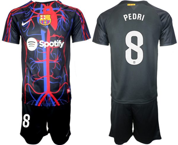 Patta x FC Barcelona Pedri #8 Shirt 2023-24 Korte Mouw (+ Korte broeken)