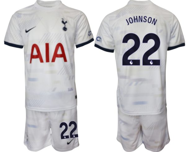 Tottenham Hotspur Brennan Johnson #22 Thuis tenue 2023-24 Mensen Korte Mouw (+ Korte broeken) Voetbalshirts
