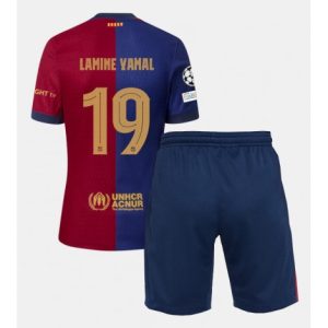 Barcelona Lamine Yamal #19 Thuis tenue Kinder 2024-25 Voetbalshirts Korte Mouw (+ Korte broeken)