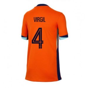 EK 2024 Dames Nederland Virgil van Dijk #4 Thuis tenue Korte Mouw