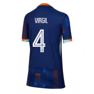 EK 2024 Dames Nederland Virgil van Dijk #4 Uit tenue Korte Mouw