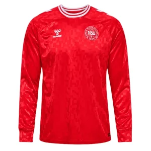 EK 2024 Denemarken Thuis tenue Voetbalshirts Lange Mouwen