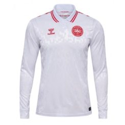 EK 2024 Denemarken Uit tenue Voetbalshirts Lange Mouwen