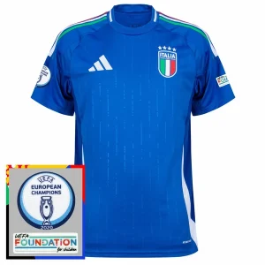 EK 2024 Italië Thuis tenue Korte Mouw Patch