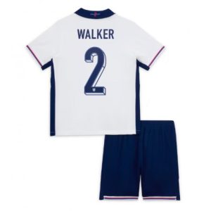 EK 2024 Kinder Engeland Kyle Walker #2 Thuis tenue Korte Mouw (+ Korte broeken)