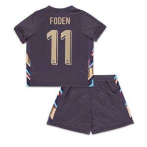 EK 2024 Kinder Engeland Phil Foden #11 Uit tenue Korte Mouw (+ Korte broeken)