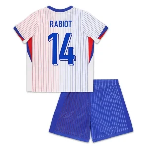 EK 2024 Kinder Frankrijk Adrien Rabiot #14 Uit tenue Korte Mouw (+ Korte broeken)