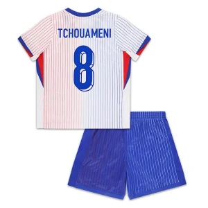 EK 2024 Kinder Frankrijk Aurelien Tchouameni #8 Uit tenue Korte Mouw (+ Korte broeken)