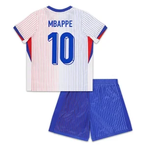 EK 2024 Kinder Frankrijk Kylian Mbappe #10 Uit tenue Korte Mouw (+ Korte broeken)