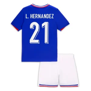 EK 2024 Kinder Frankrijk Lucas Hernandez #21 Thuis tenue Korte Mouw (+ Korte broeken)