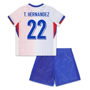 EK 2024 Kinder Frankrijk Theo Hernandez #22 Uit tenue Korte Mouw (+ Korte broeken)