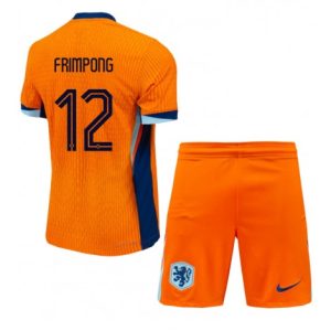 EK 2024 Kinder Nederland Jeremie Frimpong #12 Thuis tenue Korte Mouw (+ Korte broeken)