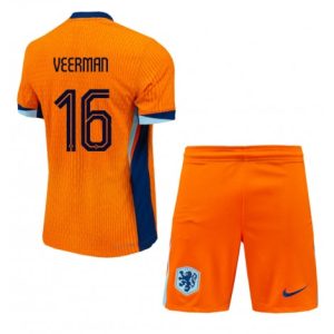 EK 2024 Kinder Nederland Joey Veerman #16 Thuis tenue Korte Mouw (+ Korte broeken)