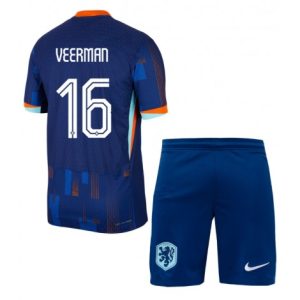 EK 2024 Kinder Nederland Joey Veerman #16 Uit tenue Korte Mouw (+ Korte broeken)