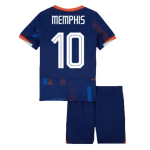 EK 2024 Kinder Nederland Memphis Depay #10 Uit tenue Korte Mouw (+ Korte broeken)