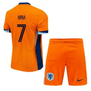 EK 2024 Kinder Nederland Xavi Simons #7 Thuis tenue Korte Mouw (+ Korte broeken)