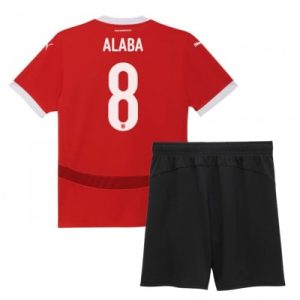 EK 2024 Kinder Oostenrijk David Alaba #8 Thuis tenue Korte Mouw (+ Korte broeken)