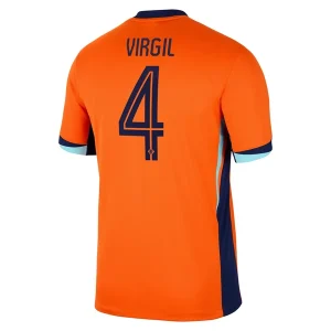 EK 2024 Nederland Virgil van Dijk #4 Thuis tenue Korte Mouw