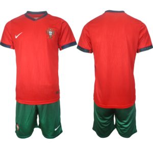 EK 2024 Portugal Thuis tenue Korte Mouw (+ Korte broeken)