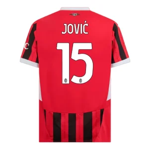 Koop het nieuwste AC Milan 2024/25 Luka Jović #15 Thuis tenue Korte Mouw