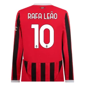 Koop het nieuwste AC Milan 2024/25 Rafael Leao #10 Thuis tenue Lange Mouw