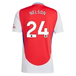 Goedkope Arsenal 2024/25 Reiss Nelson #24 Thuis tenue Korte Mouw te koop