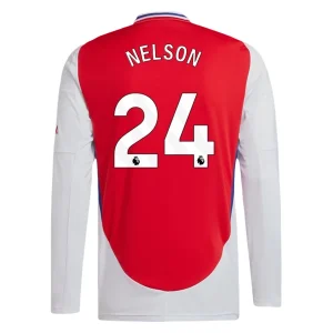 Goedkope Arsenal 2024/25 Reiss Nelson #24 Thuis tenue Lange Mouw te koop