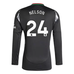 Goedkope Arsenal 2024/25 Reiss Nelson #24 Uit tenue Lange Mouw te koop