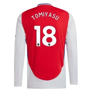 Goedkope Arsenal 2024/25 Takehiro Tomiyasu #18 Thuis tenue Lange Mouw te koop