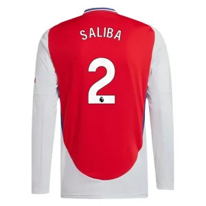 Goedkope Arsenal 2024/25 William Saliba #2 Thuis tenue Lange Mouw te koop