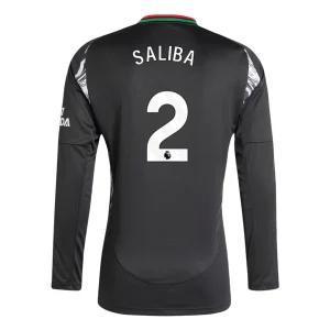 Goedkope Arsenal 2024/25 William Saliba #2 Uit tenue Lange Mouw te koop