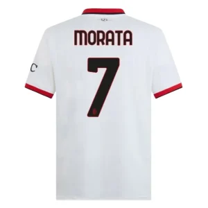 Koop Goedkope AC Milan 2024/25 Álvaro Morata #7 Uit tenue Korte Mouwen Online